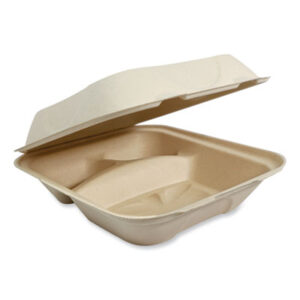 Compostable Food Service; Compostable Tableware; Compostable Fiber Clamshell; Clamshell; Sugarcane Products; Bamboo Products; Sugarcane Bagasse; Wheat Straw; Molded Fiber; 100% Compostable; PFAS-Free; No Added PFAS