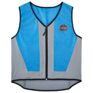 (EGO12698)EGO 12698 – Chill-Its 6667 Wet Evaporative PVA Cooling Vest with Zipper, PVA, 4X-Large, Blue, Ships in 1-3 Business Days by ERGODYNE CORPORATION (1/EA)