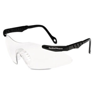 (SMW19822)SMW 19822 – Magnum 3G Safety Glasses, Mini Black Frame, Clear Lens by SMITH AND WESSON (1/EA)