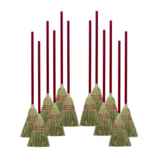 Corn/Fiber Lobby Brooms; Janitorial; Cleaning; Maintenance; Sweeping; Clean-Up; Floors