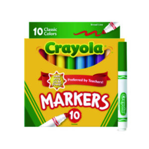 Art Markers; Art Supplies; BINNEY & SMITH; Classic Colors; CRAYOLA; Crayola Marker; Drafting/Drawing; Marker; Markers; Pens; Writing; Utensil; Arts; Crafts; Education; Schools; Classrooms; Teachers; Students