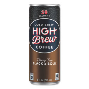 (HIH00504)HIH 00504 – Cold Brew Coffee + Protein, Black and Bold, 8 oz Can, 12/Pack by HIGH BREW COFFEE (12/CT)