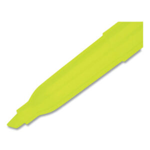 (SAN1908050)SAN 1908050 – Pocket Style Highlighters, Fluorescent Yellow Ink, Chisel Tip, Yellow Barrel, 5/Pack by SANFORD (/)