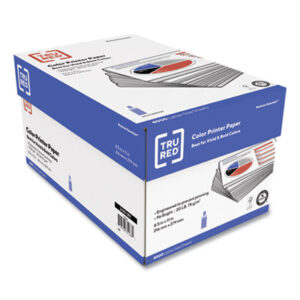 (TUD24401981)TUD 24401981 – Color Printer Paper, 96 Bright, 20 lb Bond Weight, 8.5 x 11, 500 Sheets/Ream, 8 Reams/Carton by TRU RED (4000/CT)