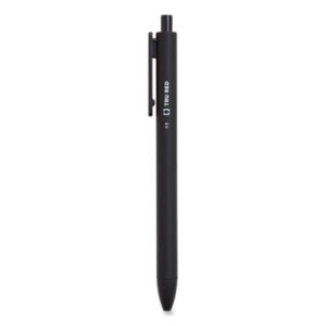 (TUD24377042)TUD 24377042 – Quick Dry Gel Pen, Retractable, Fine 0.5 mm, Black Ink, Black Barrel, Dozen by TRU RED (12/DZ)