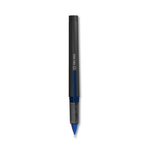 (TUD24419530)TUD 24419530 – Roller Ball Pen, Stick, Fine 0.5 mm Needle Tip, Blue Ink, Black/Blue/Clear Barrel, Dozen by TRU RED (12/DZ)