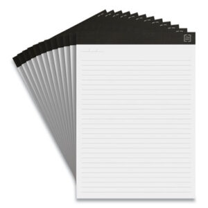 (TUD24419921)TUD 24419921 – Notepads, Wide/Legal Rule, 50 White 8.5 x 11.75 Sheets, 12/Pack by TRU RED (12/PK)