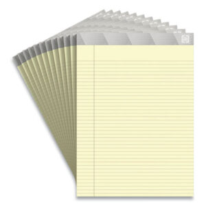 (TUD24419932)TUD 24419932 – Notepads, Narrow Rule, 50 Canary-Yellow 8.5 x 11.75 Sheets, 12/Pack by TRU RED (12/PK)