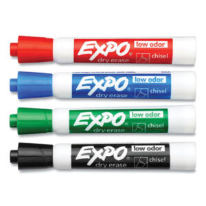 Dry Erase; Dry Erase Markers; EXPO; Four-Color Set; Markers; SANFORD; Writing; Utensil; Arts; Crafts; Education; Schools; Classrooms; Teachers; Students