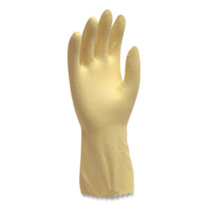 (TXILSM6500)TXI LSM6500 – Pro L6500 Series Flock-Lined Latex Gloves, 12" Long, 15 mil, Small, Yellow, 12 Pairs by TRADEX INTERNATIONAL (/)