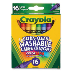 16-Color Box; Art; Art Supplies; BINNEY & SMITH; Crayola; Crayola Crayons; Crayon; Crayons; Drafting/Drawing; Kid&apos;s First; Large Size Crayons; Washable; Washable Crayons; Arts; Crafts; Education; Classrooms; Teachers; Schools; Drawing; Coloring