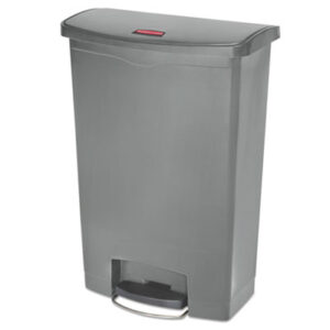 Rubbermaid Commercial; Slim Jim; Front Step Style; Step-On; Dumpster; Dustbin; Garbage; Junk; Kitchen Bin; Litter; Trash