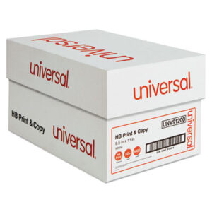 (UNV91200)UNV 91200 – High-Bright Multipurpose Paper, 20 lb Bond Weight, 8.5 x 11, White, 500 Sheets/Ream, 10 Reams/Carton by UNIVERSAL OFFICE PRODUCTS (10/CT)