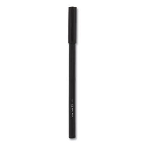 (TUD24328149)TUD 24328149 – Ballpoint Pen, Stick, Medium 1 mm, Black Ink, Black Barrel, Dozen by TRU RED (/)