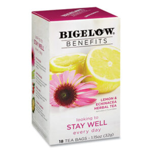 (BTC1025)BTC 1025 – Benefits Lemon and Echinacea Herbal Tea Bags, 0.6 oz Tea Bag, 18/Box by BIGELOW TEA CO. (/)
