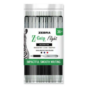 (ZEB92209)ZEB 92209 – Z-Grip Flight Ballpoint Pen, Retractable, Bold 1.2 mm, Assorted Ink and Barrel Colors, 36/Pack by ZEBRA PEN CORP. (/)