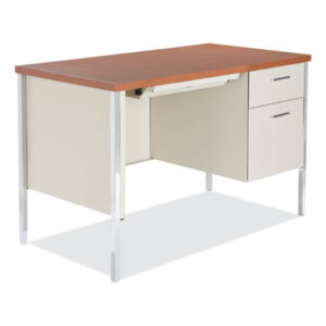 Alera; Desk; Desks; Metal; Metal Furniture; Oak/Putty; Office; Office Suites; Pedestal; Workstations; Writing-Table; Escritoire; Furniture