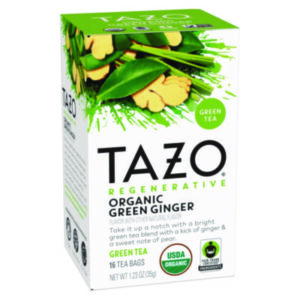 (TZO00356)TZO 00356 – Tea Bags, Organic Green Ginger, 16/Box, 6 Boxes/Carton by STARBUCKS COFFEE COMPANY (96/CT)