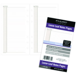 (AAG013200)AAG 013200 – Lined Notes Pages for Planners/Organizers, 6.75 x 3.75, White Sheets, Undated by AT-A-GLANCE (1/EA)
