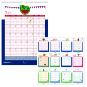 Wall Calendar; Monthly Wall Calendar; Monthly; Season; Seasonal; Colorful; Cartoon; Cartoons; Illustrations