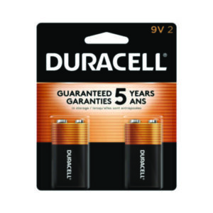 Battery; Batteries; Duracell; Coppertop Alkaline Batteries; 9V; Electro-Chemical; Power; Cells; DC; Direct-Current; Charge