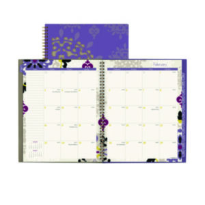 (AAG122905)AAG 122905 – Vienna Weekly/Monthly Appointment Book, Vienna Geometric Artwork, 11 x 8.5, Purple/Tan Cover, 12-Month (Jan to Dec): 2024 by MEAD PRODUCTS (1/EA)