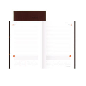 (AAG70620130)AAG 70620130 – One-Day-Per-Page Planning Notebook, 9 x 6, Dark Brown/Orange Cover, 12-Month (Jan to Dec): 2024 by AT-A-GLANCE (1/EA)