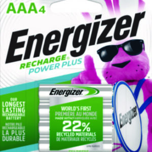 4 Batteries per Pack; AAA; Batteries; Battery; ENERGIZER; e²; Flashlights & Batteries; Rechargeable; Electro-Chemical; Power; Cells; DC; Direct-Current; Charge