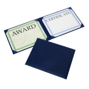 (NSN7143044)NSN 7143044 AbilityOne® SKILCRAFT® Awards Certificate Padded Cover Binder (1 Per EA)