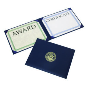 (NSN7141363)NSN 7141363 AbilityOne® SKILCRAFT® Awards Certificate Padded Cover Binder (1 Per EA)