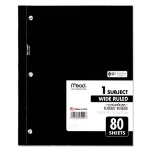 10 1/2 x 8; Academic; Academic Notebook; Book; MEAD; Notebook; Notebooks; Single Subject; Subject Notebook; Three-Hole Punched; Wide Margin Rule; Wireless; WIRELESS NEATBOOK; Wireless Notebook; Tablets; Booklets; Schools; Education; Classrooms; Students