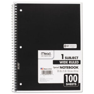 11 x 8 1/2; Academic; Academic Notebook; Book; Perforated; MEAD; Notebook; Notebooks; Single Subject; Spiral; Spiral Notebook; Subject Notebook; Three-Hole Punched; Wide/Margin Rule; Wirebound; Wirebound Notebook; Tablets; Booklets; Schools; Education; Classrooms; Students