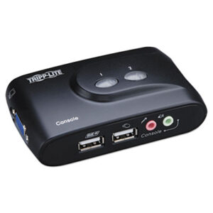 (TRPB004VUA2KR)TRP B004VUA2KR – Compact USB KVM Switch with Audio and Cable, 2 Ports by EATON CORPORATION (1/EA)