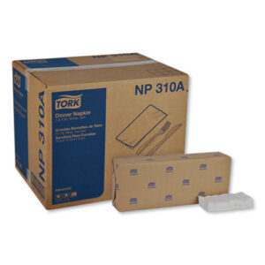 (TRKNP310A)TRK NP310A – Advanced Dinner Napkins, 2 Ply, 15" x 16.25", 1/8 Fold, White, 375/Packs, 8 Packs/Carton by ESSITY (3000/CT)