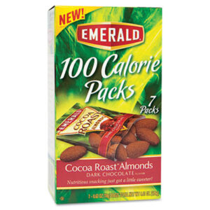 EMERALD; 100 Calorie Packs; Almonds; Dark Chocolate Cocoa Roast; Food; Nuts; Shelled; Snack Foods; Snacks; Breakrooms; Kitchens; Nutrition; Nourishment; Vittles