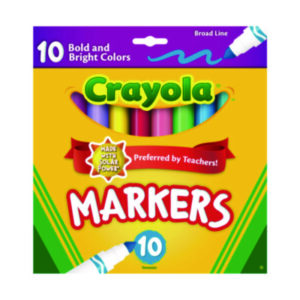 Art Markers; Art Supplies; BINNEY & SMITH; Classic Colors; CRAYOLA; Crayola Marker; Drafting/Drawing; Marker; Markers; Pens; Writing; Utensil; Arts; Crafts; Education; Schools; Classrooms; Teachers; Students