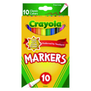 Art Markers; Art Supplies; BINNEY & SMITH; Classic Colors; CRAYOLA; Crayola Marker; Drafting/Drawing; Marker; Markers; Pens; Writing; Utensil; Arts; Crafts; Education; Schools; Classrooms; Teachers; Students