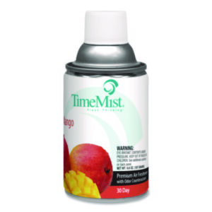 Aerosol; Air Fresheners; Air Sanitizer; Cleaning Supplies; Deodorizer; Deodorizers & Air Fresheners; Fragrance; Fresheners; Janitorial Supplies; Odor Control; Odor Control System; Refill; Restroom Supplies; Sanitizer; TIMEMIST; TimeMist Air Fresheners/Sanitizers; TimeMist Plus; Washroom Supplies; Mango; Scents; Neutralizers; Fragrances; Smells; Odors; Deodorizers; Deodorizers