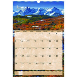 visual organizer; recycled; scenic; calendar; calendars; wall calendars; 12 month; 12 months; at-a-glance; at a glance