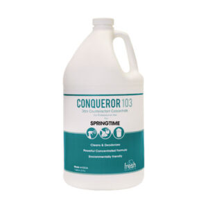 Conqueror 103; Odor-Eliminator; Digester-Counteractant; Springtime; Scents; Neutralizers; Fragrances; Smells; Odors; Deoderizers; Deodorizers