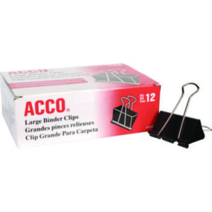 ACCO; Binder; Binder Clip; Clamp; Clip; Clips; Clips & Clamps; Fasteners; Paper Clips & Clamps; Hasps; Clasps; Affixers; Affixes; Attach