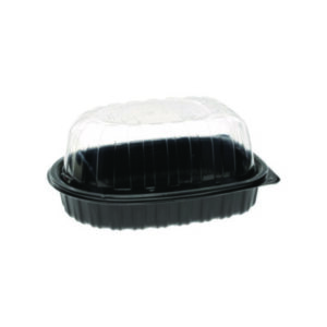 Chicken; Chicken Roaster; Rotisserie Chicken; Roasted Chicken; Hot Or Cold Case; Vented; Microwaveable Base; Takeout Container; Display Container; Combo Pack; Stackable; Chicken Container; Medium