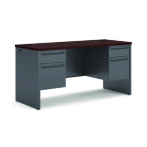 Office Furniture; 38000 Series; 60 x 24 x 29.5; Credenza; Credenzas; Furniture; Mahogany/Charcoal; Metal; Office Suites; Steel; Workstations; Desk; Add-Ons; Workspaces; Expansion; L-Systems; HON