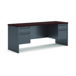 Office Furniture; 38000 Series; 72 x 24 x 29.5; Credenza; Credenzas; Furniture; Mahogany/Charcoal; Metal; Office Suites; Steel; Workstations; Desk; Add-Ons; Workspaces; Expansion; L-Systems; HON