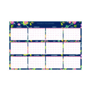 Wall; Calendar; Laminated; Erasable; 36x24