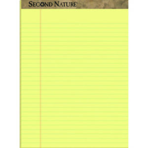 8 1/2 x 11; Canary; Gummed Top; Legal; Legal Pad; Legal Rule; Letter Size; Note; Note Pads; Pad; Pads; Perforated; Recycled; Recycled Products; Ruled; Ruled Pad; Second Nature; TOPS; Writing; Writing Pad; Tablets; Booklets; Schools; Education; Classrooms; Students