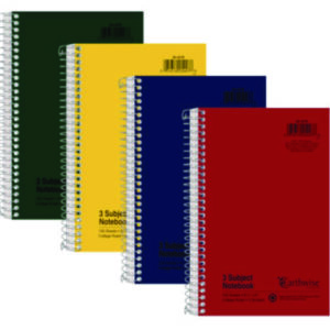 150 Sheets per Book; 9 1/2 x 6; Academic; Academic Notebook; AMPAD; Book; College Rule; Dividers; Notebook; Notebooks; Recycled Product; Spiral; Spiral Notebook; Subject Notebook; Three-Subject; Wirebound; Wirebound Notebook; Tablets; Booklets; Schools; Education; Classrooms; Students; Oxford