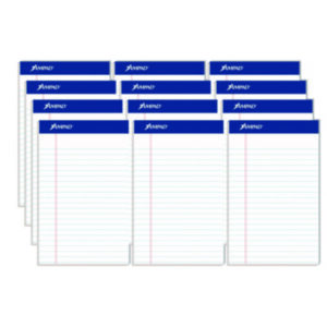 5 x 8 Size; AMPAD; Evidence; Legal; Legal Pad; Note; Note Pad; Pad; Pads; Perforated; Ruled; Ruled Pad; White; Writing; Writing Pad; Tablets; Booklets; Schools; Education; Classrooms; Students