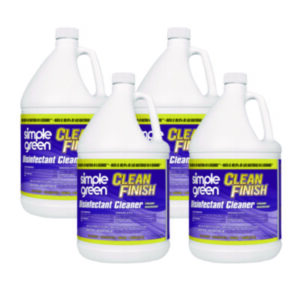 Simple Green; Clean Finish; Disinfectant; Disinfect; Disinfecting; Cleaner; Sanitizer; Sanitize; Deodorizer; Deodorize; Alcohol-Free; Bleach-Free; E. Coli; Salmonella; Parvo; Norovirus; Hepatitis B; Hepatitis C; MRSA; Cold Flu; Germs; Bacteria; Virus; Kill