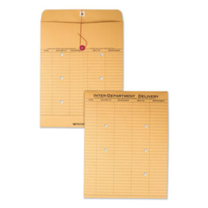 10 x 13; Button; Envelope; Envelopes; Interoffice; Interoffice Envelope; Kraft; QUALITY PARK; Recycled; Recycled Products; String-Tie; String-Tie Envelope; Posts; Letters; Packages; Mailrooms; Shipping; Receiving; Stationery